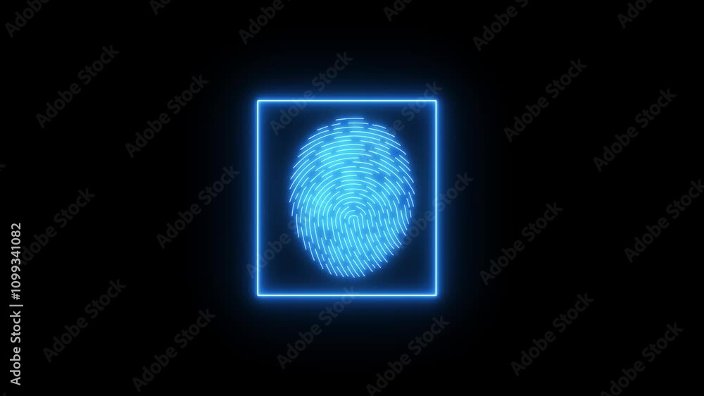 Poster digital biometric fingerprint scan video biometric fingerprint scanning for digital security. identi