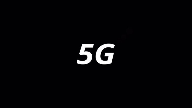 
5G network animation on transparent background, Modern 5G Network Upgrade Concept Animation, Update the network system, 5G internet icon.