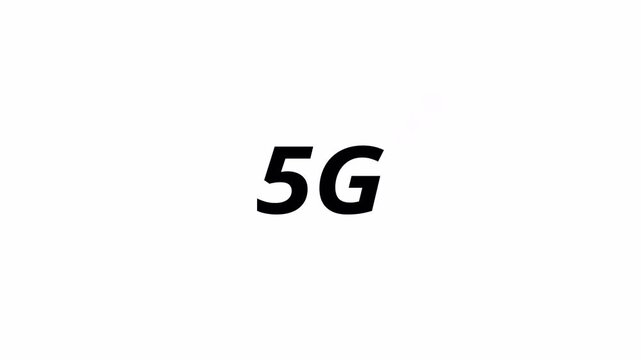 
5G network animation on transparent background, Modern 5G Network Upgrade Concept Animation, Update the network system, 5G internet icon.