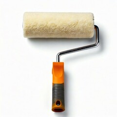 Fototapeta premium Paint roller ready for a fresh coat of paint in a home improvement project.