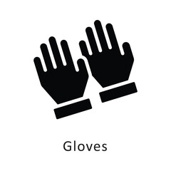 Obraz premium Gloves Vector Filled Outline Icon. Eps 10 file