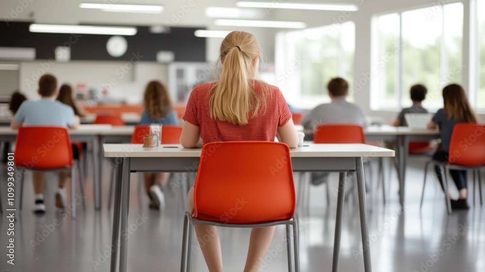 Poster image of a classroom setting where students are actively participating in a group discussion