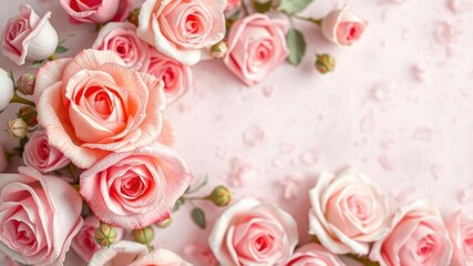 Sweet color roses in pastel tone with a blurred style background perfect for creating a soft and romantic pattern texture, texture, soft