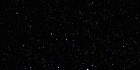 Vibrant night sky filled with twinkling stars and distant galaxies, shiny, universe