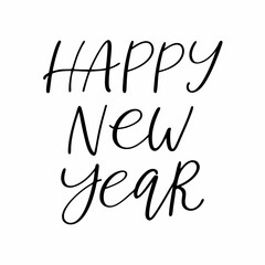 Obraz premium happy new year illustrations vector art isolated white background