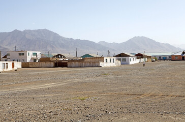 Murghab in the Pamir Mountains of Gorno-Badakhshan region in Tajikistan