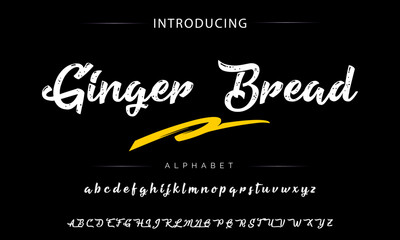 Obraz premium Stylish brush painted an uppercase vector letters, alphabet, typeface.