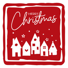 Merry Christmas sticker red festive sale  17