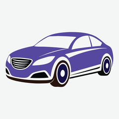 Obraz premium a drawing of a purple color car 