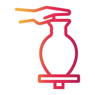 hand touching gradient vase clip art preview