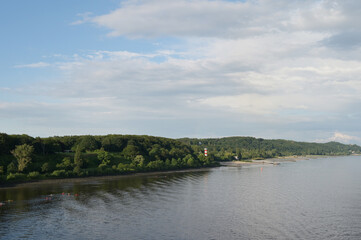Obraz premium Elbe, Unterelbe, Leuchtturm Wittenberg, Unterfeuer