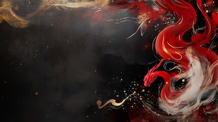 Chinese New Year background with snake 25