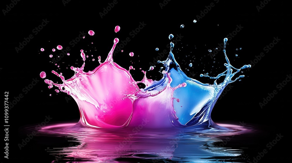 Poster dynamic watercolor splash event abstract background visual art conceptual environment close-up viewp