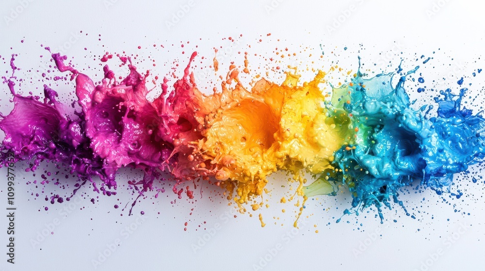 Poster watercolor splash action vibrant color palette artistic creation digital environment dynamic viewpoi