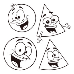 Obraz premium Colorful cartoon eyes expression set