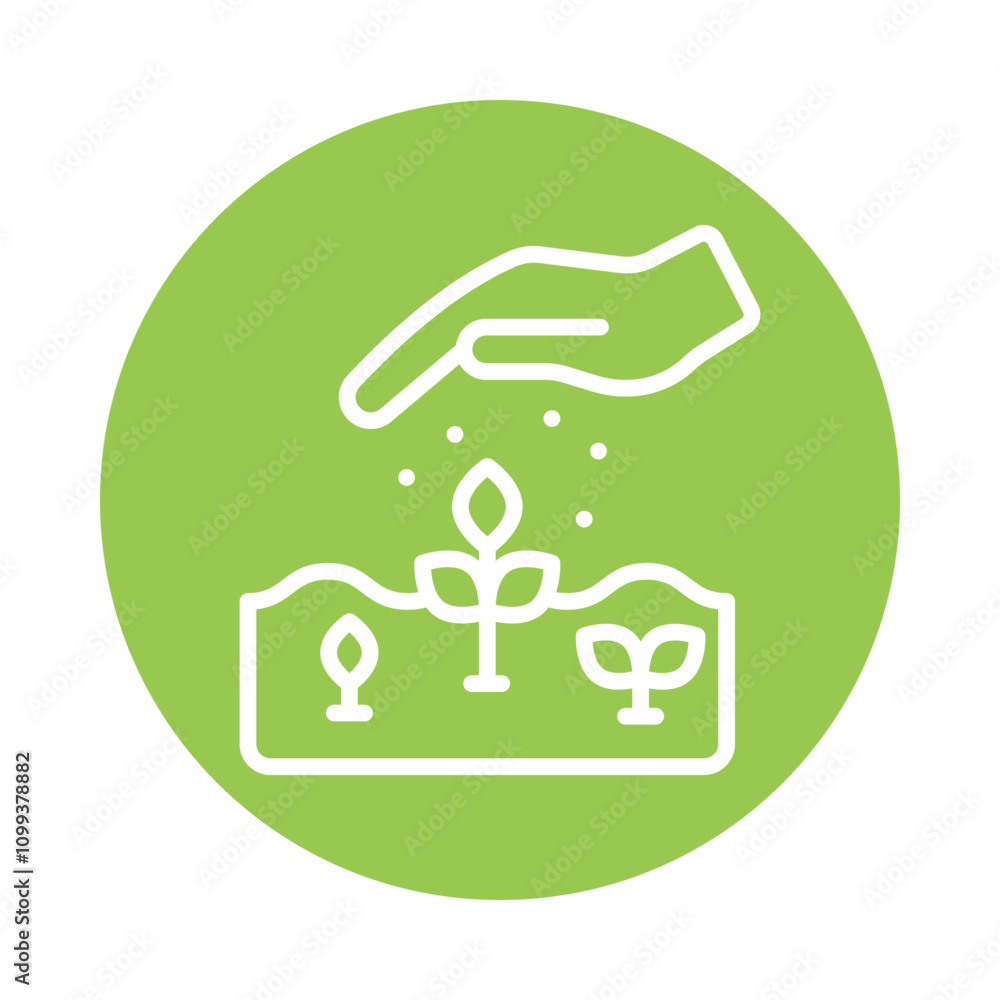 Poster seed vector circle outline icon . eps 10 file