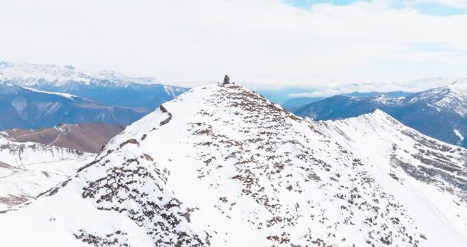 snow covered mountains