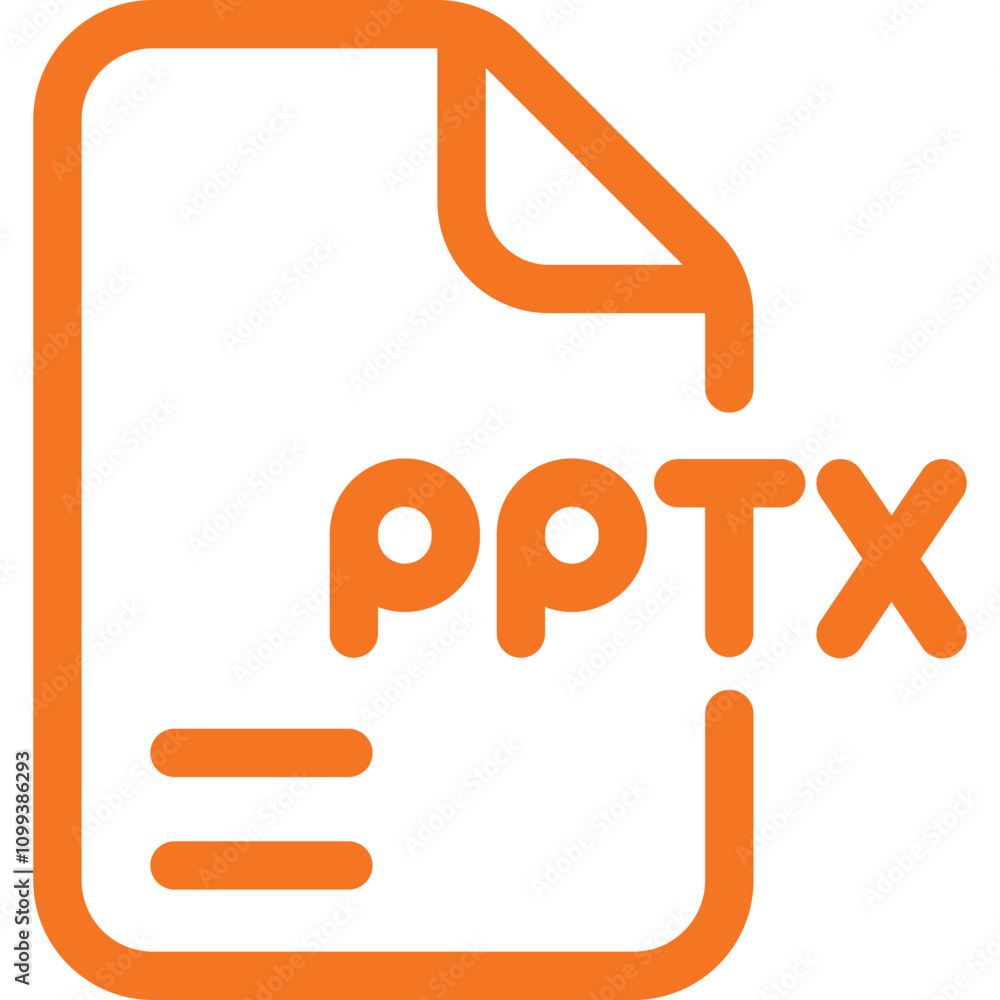 Poster graphic illustration of a presentation file format symbolizing digital presentations and academic wo