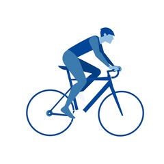 Obraz premium cyclist riding a bike
