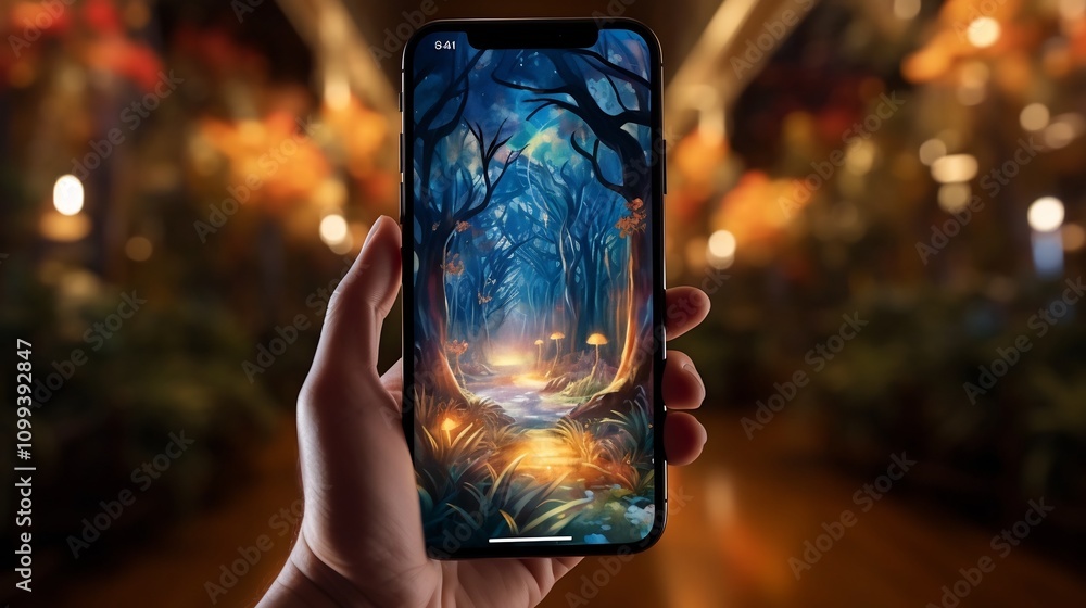 Aufkleber innovative digital art creation app on a smartphone empowering users to harness the power of intelli