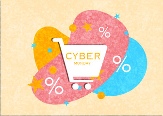 Cyber ​​Monday Sale banner design template for social media advertising