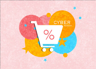 Cyber ​​Monday Sale banner design template for social media advertising