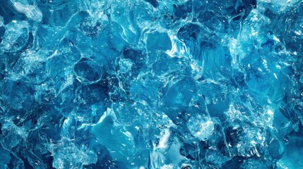 Obraz premium deep aqua blue water texture, gentle ripples, diving sports theme, seamless background, cool tones, refreshing atmosphere, soft reflections