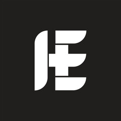 Obraz premium Abstract letter HE logo unique initial based icon logo vector monogram