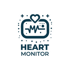 Obraz premium simple icon of a heart monitor