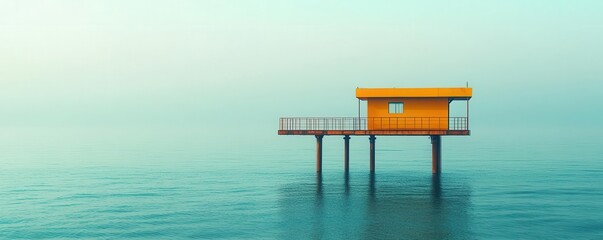 Structure design flat design side view engineering theme water color Split-complementary color scheme