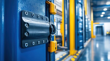 Close-up of Container Gasket Replacement: Detailed Weatherproofing Operation with Specialized Tools in a Bright Service Bay. Professional Technical Photography.