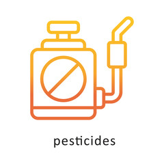 Obraz premium pesticides Vector Gradient Circle Outline Icon . Eps 10 file