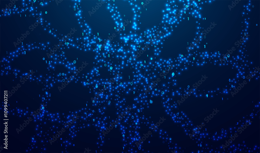 Poster big data abstract technology. futuristic big data visualization. graphic concept for your design.