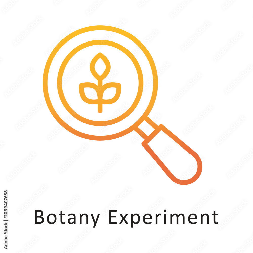 Aufkleber botany experiment vector gradient circle outline icon . eps 10 file