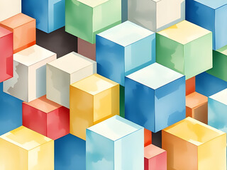 abstract background made of cubes