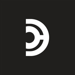 Fototapeta premium DH logo monogram initials letter concept, modern elegant letter icon design on black background