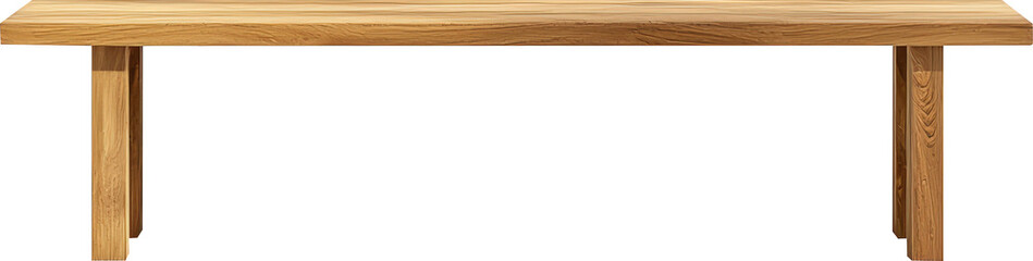 Naklejka premium Simple wooden table with a natural finish
