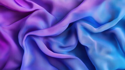 Obraz premium Flowing purple and blue fabric with soft gradients.