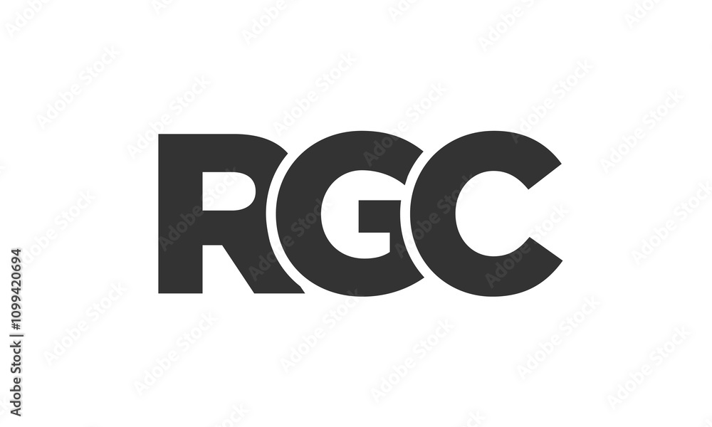 Fototapete RGC logo design template with strong and modern bold text. Initial based vector logotype featuring simple and minimal typography. Trendy company identity.