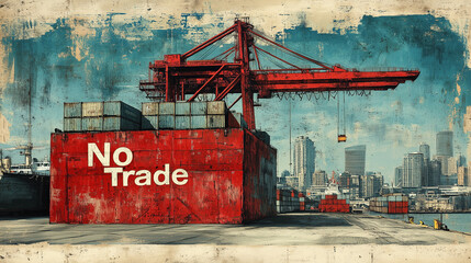 No Trade: A Grunge-Style Port Image 