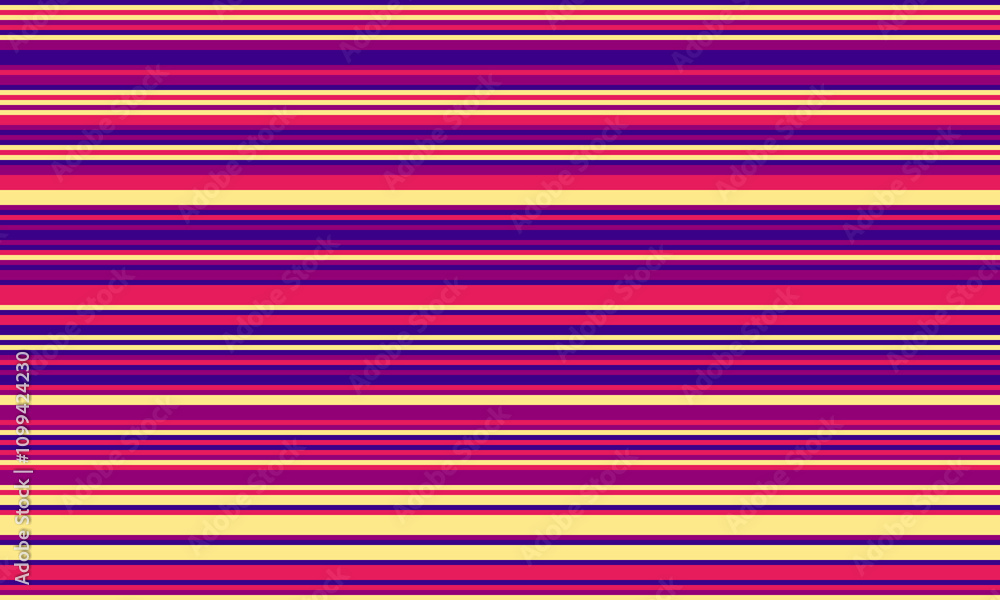 Aufkleber geometric stripes seamless vector pattern with horizontal lines in varied colours, creating an abstr