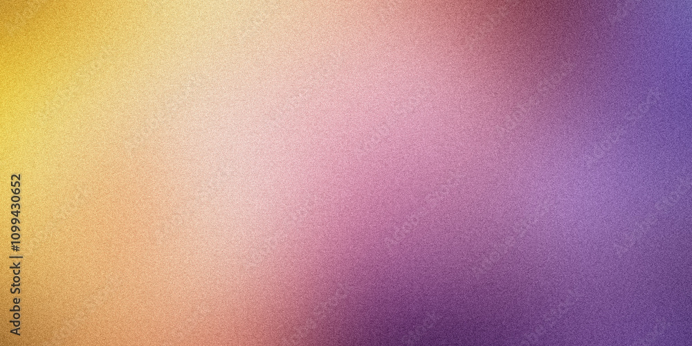 Poster abstract textured background with a blurred grainy gradient from yellow to purple, perfect for desig