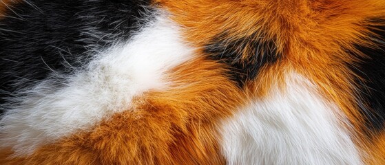 Close-up of colorful fur texture.