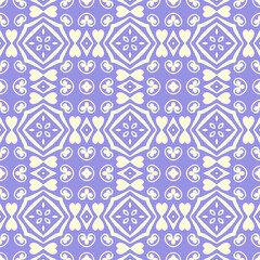 Fototapeta premium Floral Geometry: Seamless Pattern for Stylish Wallpaper and Textiles