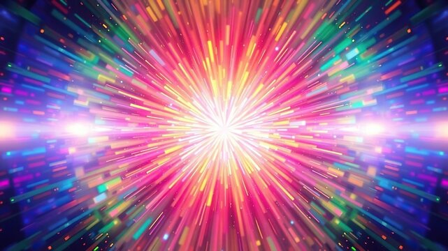 A shimmering aura of colors surrounding a central foAn explosion of bright colors in a seemingly random pattern, colorful explosion, vibrant hues