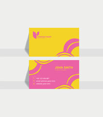 Obraz premium Double-sided creative business card template. Modern presentation card with company logo. Vector business card template. Visiting card for business and personal use. Vector illustration design.