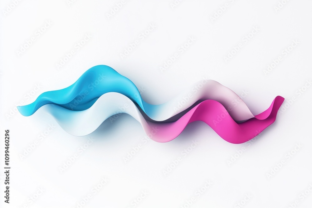 Aufkleber dynamic wave patterns abstract art digital design minimalist space close-up view contemporary aesthe