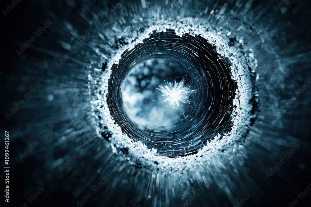 Poster dynamic energy flow abstract space digital art cosmic environment infinite perspective exploring con