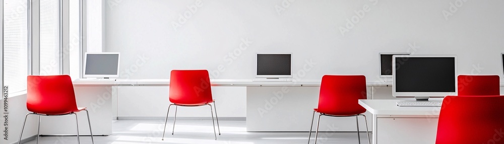 Poster workspace arrangement with a focus on digital marketing insights and audience trend analysis in a hi