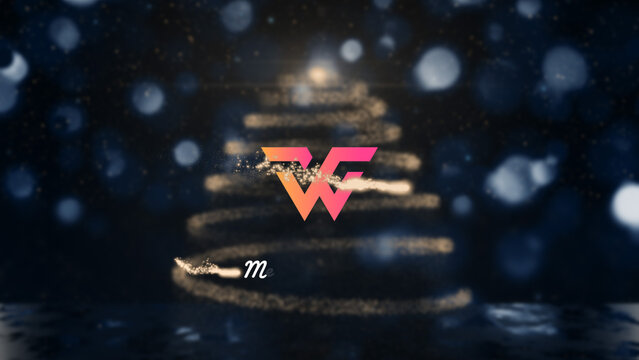 Christmas Tree Particles Logo Reveal 93 1:1 16:9 9:16
